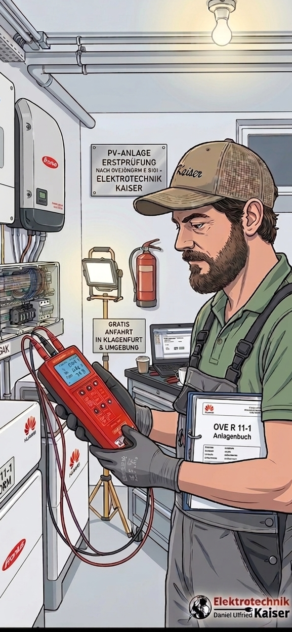 Elektrische Erstprüfung & Inbetriebnahme PV-Anlage (ÖVE E 8101) | Inkl. Netzanmeldung & Gratis Anfahrt Klagenfurt